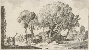 مزارع بين الأشجار Twelve Landscapes (عنوان السلسلة) بواسطة جيليس فان شيندل (الأول)