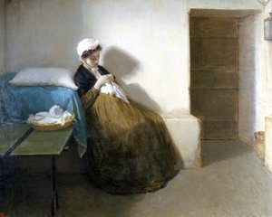 جمهورية نابوليتان عام 1799 (جمهورية بارثينوبان): "" لويزا سانفيليس في السجن "" لوحة لجيواكشينو توما (1836-1893) 1874 ديم. 63 × 79 سم ، متحف كابوديمونتي بواسطة جياشينو توما