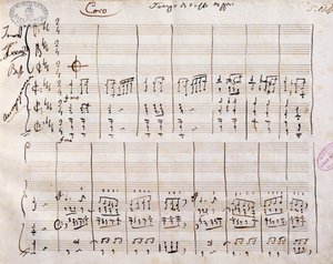 نتيجة مكتوبة بخط اليد بواسطة Gioacchino Rossini (1792-1868)