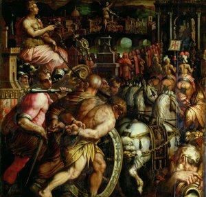 The Triumph after the War with Pisa from the ceiling of the Salone dei Cinquecento