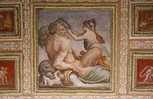 تمريض Ceres Triptolemus ، تفاصيل سقف Altoviti ، 1553 فريسكو بواسطة جورجيو فاساري