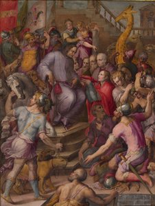 لورنزو العظيم يستقبل تكريم السفراء 1556-1558 بواسطة جورجيو فاساري
