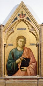 القديس يوحنا الإنجيلي ، تفاصيل من Badia Polyptych ، حوالي 1300 ، بواسطة Giotto (1267-1337) ، تمبرا على لوح ، 91x334 سم بواسطة جيوتو (سي 1266 1337)