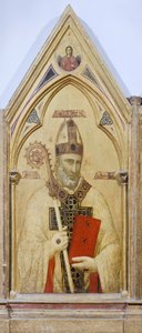 القديس نيكولاس من باري ، تفاصيل من Badia Polyptych ، حوالي 1300 ، بواسطة Giotto (1267-1337) ، تمبرا على لوح ، 91x334 سم بواسطة جيوتو (سي 1266 1337)