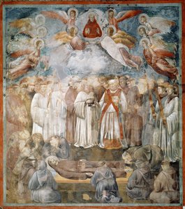 The funeral of Saint Francis of Assisi and the verification of stigmas - Fresco بواسطة جيوتو (سي 1266 1337)