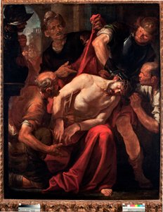 استهزاء بالمسيح (استهزأ الجنود بيسوع) لوحة رسمها Gioacchino Assereto (1600-1649) جينات القرن السابع عشر ، Musei di Strada Nuova بواسطة جيوفاتشينو أسيريتو