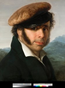 بورتريه للرسام الإيطالي بيترو رونزوني (1781-1862) لوحة للرسام الإيطالي جيوفاني كارنوفالي ديت بيسيو (1804-1873) 1825 مجموعة خاصة بواسطة جيوفاني (1804-1873) كارنفالي