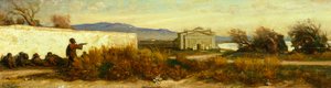 أتراك بالقرب من معبد لجيوفاني المعروف باسم نينو كوستا (1826-1903). بواسطة جيوفاني كوستا
