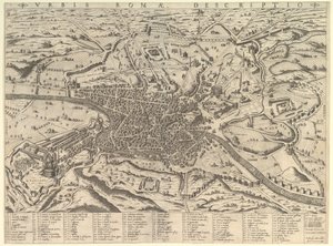 منظر لروما الحديثة من الغرب ، 1590