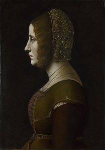 صورة لامرأة في الملف الشخصي ، ج. 1495