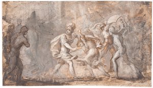 يتم سحق Tarpeia تحت دروع Sabines بواسطة جيوفاني أنجيلو كانيني