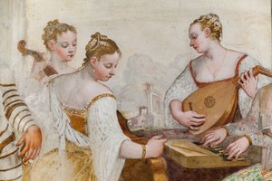 سيدات البلاط ، تفاصيل الحفل ، القاعة الرئيسية ، حوالي 1570 (في الهواء الطلق)