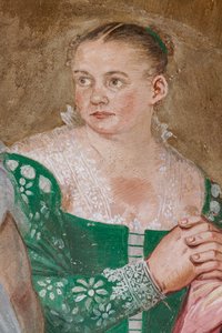 شخصية نسائية ، تفاصيل The Clemency of Scipio ، غرفة الموقد ، حوالي 1560-65 (في الهواء الطلق)