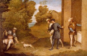 St. Roch fed by dog, compartment of Altarpiece of St. Gotthard