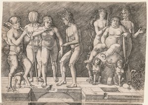 رمزية سقوط البشرية الجاهلة: Virtus Combusta ، c. 1500-1505. بواسطة جيوفاني أنطونيو دا بريشيا