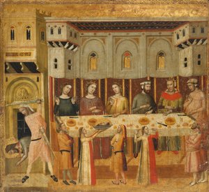عيد هيرودس وقطع رأس المعمدان ، كاليفورنيا. 1330-35.