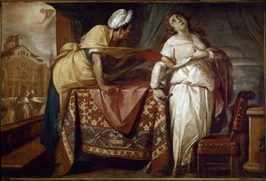 Miracle of Beatrice Crespi healed of a breast cancer Painting by Cerano (Giovan Battista Crespi) (1567/8-1632) 1610 Milan cathedrale (Duomo) Italy