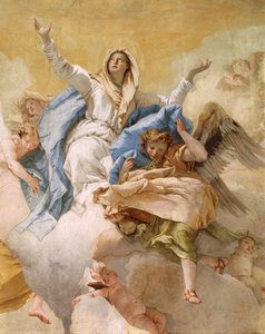 الافتراض ، بقلم جيوفاني باتيستا تيبولو (1696-1770) ، لوحة جدارية ، تفصيل ، خطابة الطهارة ، أوديني بواسطة جيوفاني باتيستا تيبولو