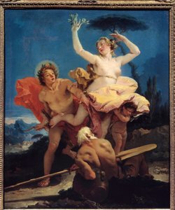 لوحة أبولو ودافني بقلم جيوفاني تيبولو (1696-1770) من القرن الثامن عشر. 0،96x0،79 م بواسطة جيوفاني باتيستا تيبولو