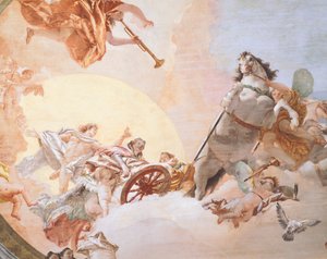 Wedding Allegory by Giambattista Tiepolo (1696-1770), fresco, detail, Ceiling of Nuptial Allegory Room, Ca