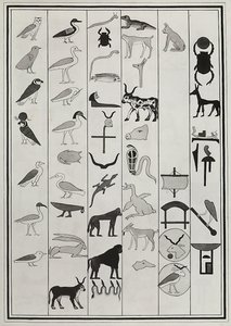 رسومات الزخارف من داخل قبر الفرعون Psammetic الأول ، التي أعيد إنتاجها عام 1817 بواسطة جيوفاني باتيستا بيلزوني ، والموجودة في المتحف البريطاني ، لندن بواسطة جيوفاني باتيستا بيلزوني