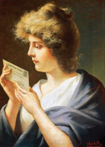 فتاة ذات رسالة، لوحة لجيوفاني باتيستا شيوتشيتي (1843-1917)