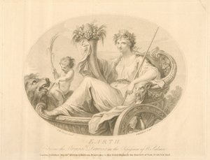 الأرض ، نقشها فرانشيسكو بارتولوزي (1727-1815) ، لندن ، 1803 (ليثو) بواسطة جيوفاني باتيستا سيبرياني