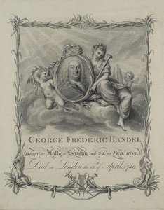 جورج فريدريك هاندل ، نقشه فرانشيسكو بارتولوزي (1727-1815) ، ص 1790 بواسطة جيوفاني باتيستا سيبرياني