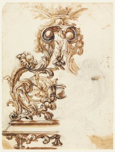 رسم، تصميم لزخرفة برونزية مذهبة، 1680-1700