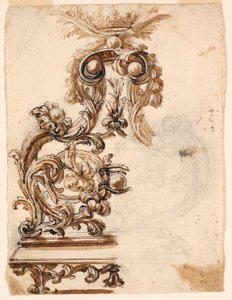 رسم، تصميم لزخرفة برونزية مذهبة، 1680-1700