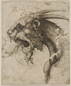 رأس Chimera par Franco (يسمى Semolei) (قلم ، حبر هندي بني على ورق) بواسطة جيوفاني باتيستا فرانكو