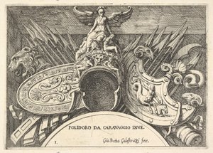 اللوحة 1: تذكارات الأذرع الرومانية من الزخارف فوق النوافذ في الطابق الثاني ... ، 1656-1658. بواسطة جيوفاني باتيستا جاليستروزي