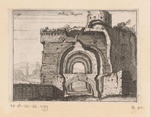 قصر رئيسي بالازو ماجوري (العنوان على الكائن) Gezichten op Rome (عنوان المسلسل) بعض وجهات النظر ووجهات النظر للأماكن غير المأهولة في روما (عنوان السلسلة)
