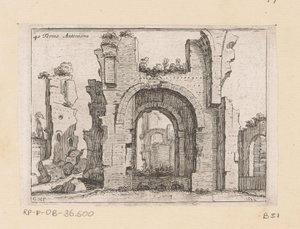رستن فان دي ثيرمن فان كركلا تي روما تيرمي أنتونيانا (العنوان على الكائن) Gezichten op Rome (عنوان المسلسل) بعض وجهات النظر ووجهات النظر للأماكن غير المأهولة في روما (عنوان السلسلة)