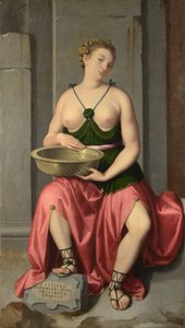 The Vestal Virgin Tuccia، ca 1555 بواسطة جيوفاني باتيستا موروني