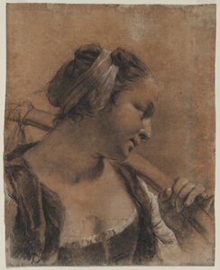 صورة روزا بعصا الكتف ، ج. 1735. بواسطة جيوفاني باتيستا بيازيتا
