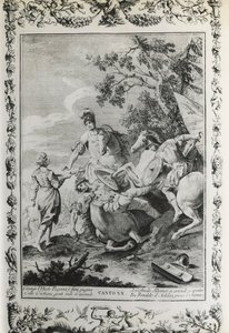 تسليم القدس ، كانتو XX ، رسم توضيحي لجيوفاني باتيستا بيازيتا (1683-1754) لقصيدة توركواتو تاسو (1544-1595) ، طبعة نُشرت في البندقية عام 1745 ، إيطاليا بواسطة جيوفاني باتيستا بيازيتا