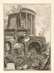 منظر آخر لمعبد العرافة في تيفولي ، من فيديوت دي روما بواسطة Giovanni-Battista Piranesi