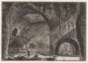 منظر آخر لفيلا مايسيناس في تيفولي ، من فيديوت دي روما (مناظر لروما) بواسطة Giovanni-Battista Piranesi