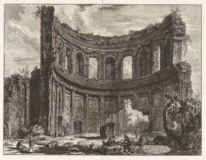 بقايا المعبد الذي يُقال إنه لأبولو في هادريان بواسطة Giovanni-Battista Piranesi