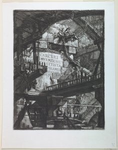 سلسلة Carceri ، صفحة العنوان بواسطة Giovanni Battista Piranesi