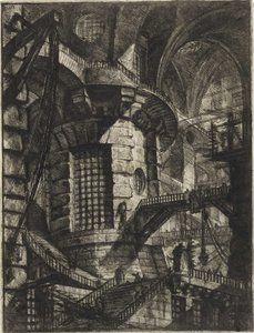 من سلسلة السجون الخيالية (سجون الاختراع) لبيرانيزي ، جيوفاني باتيستا (1720-1778). نقش على النحاس ، كاليفورنيا 1761 ، مجموعة خاصة بواسطة جيوفاني باتيستا بيرانيسي