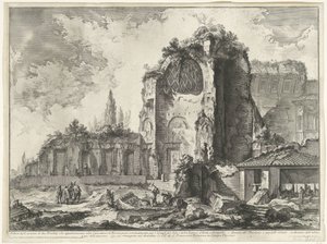 Gezichten op Rome ، de Campagna ، إلخ. (122 ريشة) منظر لبقايا اثنين من Triclinj تنتمي إلى Golden House of Neron (...) (العنوان على الكائن) Gezichten op Rome (عنوان المسلسل) مناظر لروما رسمها ونقشها المهندس المعماري جيامباتيستا بيرانيزي بواسطة جيوفاني باتيستا بيرانيسي