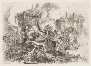 جروتشي: أطلال مع الثعابين بواسطة Giovanni-Battista Piranesi