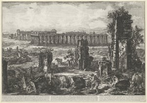 سور المدينة القديمة والمعابد في Paestum Vue de ce qui reste encore des Murs A. de l'ancienne Ville de Pest (...) (العنوان على الكائن) مناظر مختلفة لبقايا ثلاثة مبانٍ كبيرة لا تزال قائمة في Paestum (عنوان السلسلة ) وجهات نظر مختلفة بواسطة فرانشيسكو بيرانيزي (منسوب إلى)