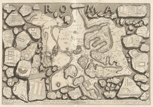 خطة روما مرسومة بالحالة من جميع الآثار القديمة بواسطة Giovanni-Battista Piranesi