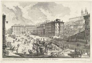 الخطوات الاسبانية في روما منظر للخطوات الإسبانية (العنوان على الكائن) Gezichten op Rome (عنوان المسلسل) مناظر لروما رسمها ونقشها المهندس المعماري جيامباتيستا بيرانيزي Ve (nez) iano (عنوان السلسلة) بواسطة جيوفاني باتيستا بيرانيسي