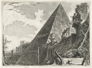 هرم سيستيوس تي روما هرم سيستيوس (العنوان على الكائن) Gezichten op Rome (عنوان المسلسل) مناظر لروما رسمها ونقشها المهندس المعماري جيامباتيستا بيرانيزي Ve (nez) iano (عنوان السلسلة) بواسطة جيوفاني باتيستا بيرانيسي