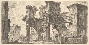 اللوحة 1: جزء من منتدى نيرفا جزء من منتدى نيرفا ، كاليفورنيا. 1748. بواسطة جيوفاني باتيستا بيرانيسي