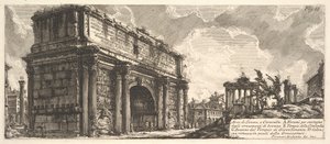 قوس سيبتيموس سيفيروس أركو دي سيفيرو ، إي كركلا ، كاليفورنيا. 1756 بواسطة جيوفاني باتيستا بيرانيسي
